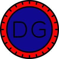 Diego garcia wählen Code Vektor Symbol