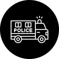 polis skåpbil vektor ikon