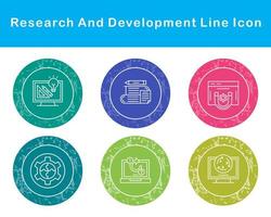 Forschung und Entwicklung Vektor Symbol einstellen