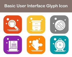 Basic Benutzer Schnittstelle Vektor Symbol einstellen