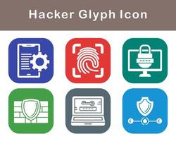 Hacker-Vektor-Icon-Set vektor