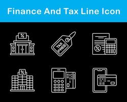 finansiera och beskatta vektor ikon uppsättning