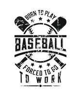 Typografie Baseball T-Shirt Design Vektor png Jahrgang