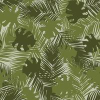 Palme und Monstera Blätter nahtlos Muster Design. tropisch Blätter Ast und Monstera Sommer- Muster Design. tropisch Blumen- Muster Hintergrund. modisch Brasilianer Illustration. vektor