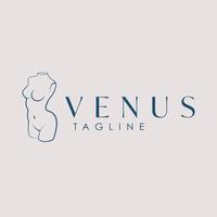 uralt Frau Körper Logo Vorlage. Venus Logo Design. Schönheit Industrie und Wellness Logotyp. vektor