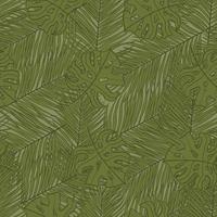 Palme und Monstera Blätter nahtlos Muster Design. tropisch Blätter Ast und Monstera Sommer- Muster Design. tropisch Blumen- Muster Hintergrund. modisch Brasilianer Illustration. vektor