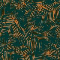 Palme Blätter nahtlos Muster Design. tropisch Blätter Ast Sommer- Muster Design. tropisch Blumen- Muster Hintergrund. modisch Brasilianer Illustration. vektor