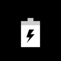 batteri avgift smartphone enkel ikon svart silhuett ikon vektor