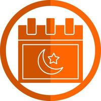 islamischer Kalender-Vektor-Icon-Design vektor