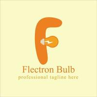 f Brief Birne Logo Design vektor