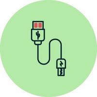 Vektorsymbol für USB-Kabel vektor