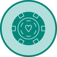 einzigartiges Vektorsymbol für Pokerchips vektor