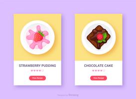 Dessert Essen App Icon Vektor festgelegt