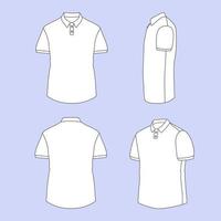Gliederung Polo Hemd Weiß Attrappe, Lehrmodell, Simulation Vorlage vektor