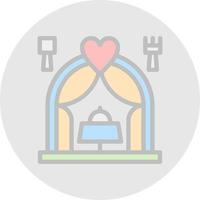 Hochzeitsessen Vektor-Icon-Design vektor