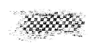Grunge Rennen Flagge, isoliert Banner zum Moto-Cross vektor