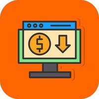 Online-Einkommensvektor-Icon-Design vektor