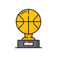 basketboll trofén kopp isolerat sport pris- ikon vektor