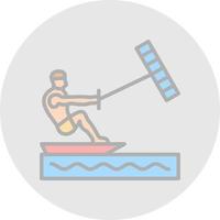 Kitesurfen-Vektor-Icon-Design vektor