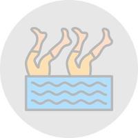 künstlerisches Schwimmvektor-Icon-Design vektor