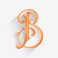 Buchstabe B Typografie vektor