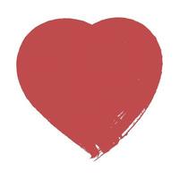 grunge röd kärlek hjärta vektor