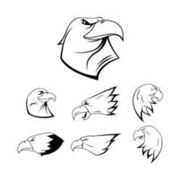 Adler Kopf Illustration Symbol Sammlung vektor