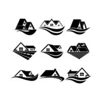 hus illustration symbol samling vektor