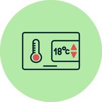 Vektorsymbol für die Temperaturregelung vektor