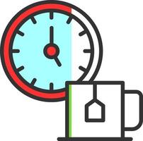 Teezeit-Vektor-Icon-Design vektor