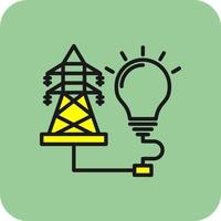 elektrische Energie-Vektor-Icon-Design vektor