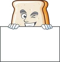 en tecknad serie karaktär av skiva av bröd vektor