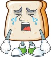 ein Karikatur Charakter von Scheibe von Brot vektor