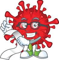 ein Karikatur Charakter von gefährlich Coronaviren vektor