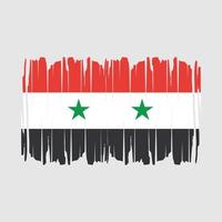 syrien-flaggenpinsel-vektorillustration vektor