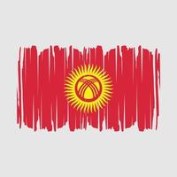 kyrgyzstan flagga borsta vektor illustration