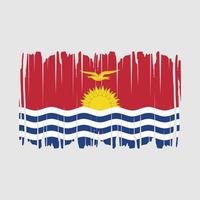 kiribati flag pinsel vektor illustration