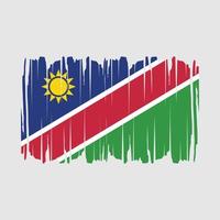 namibia flag pinsel vektor illustration