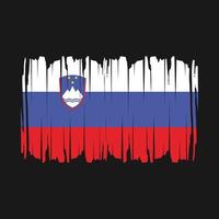 slovenien flagga borsta vektor illustration