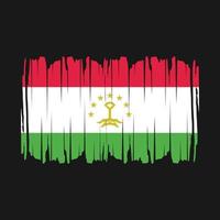 Tadschikistan-Flaggenpinsel-Vektorillustration vektor
