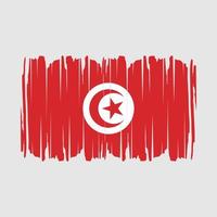 Tunesien-Flagge-Pinsel-Vektor-Illustration vektor