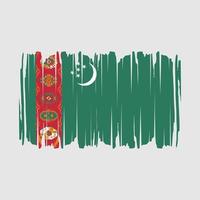 turkmenistan-flaggenpinsel-vektorillustration vektor