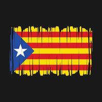 catalonia flagga borsta vektor illustration