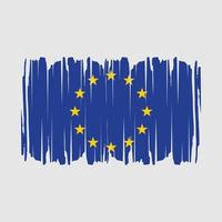 europeisk flagga borsta vektor illustration