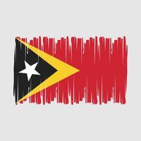 Osttimor-Flaggenbürstenvektor vektor