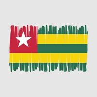 Togo flagga borsta vektor