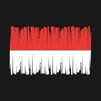 Pinselvektor der indonesischen Flagge vektor