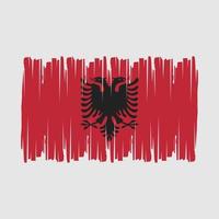 Albanien-Flagge-Pinsel-Vektor vektor