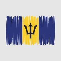 Barbados-Flaggenbürstenvektor vektor