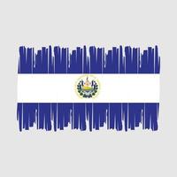 el salvador flag pinselvektor vektor